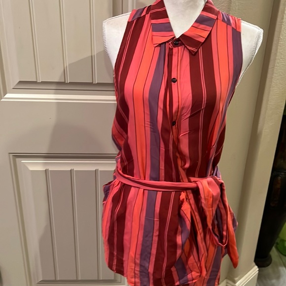 Free People Sleeveless Stripe Blouse - Picture 6 of 10